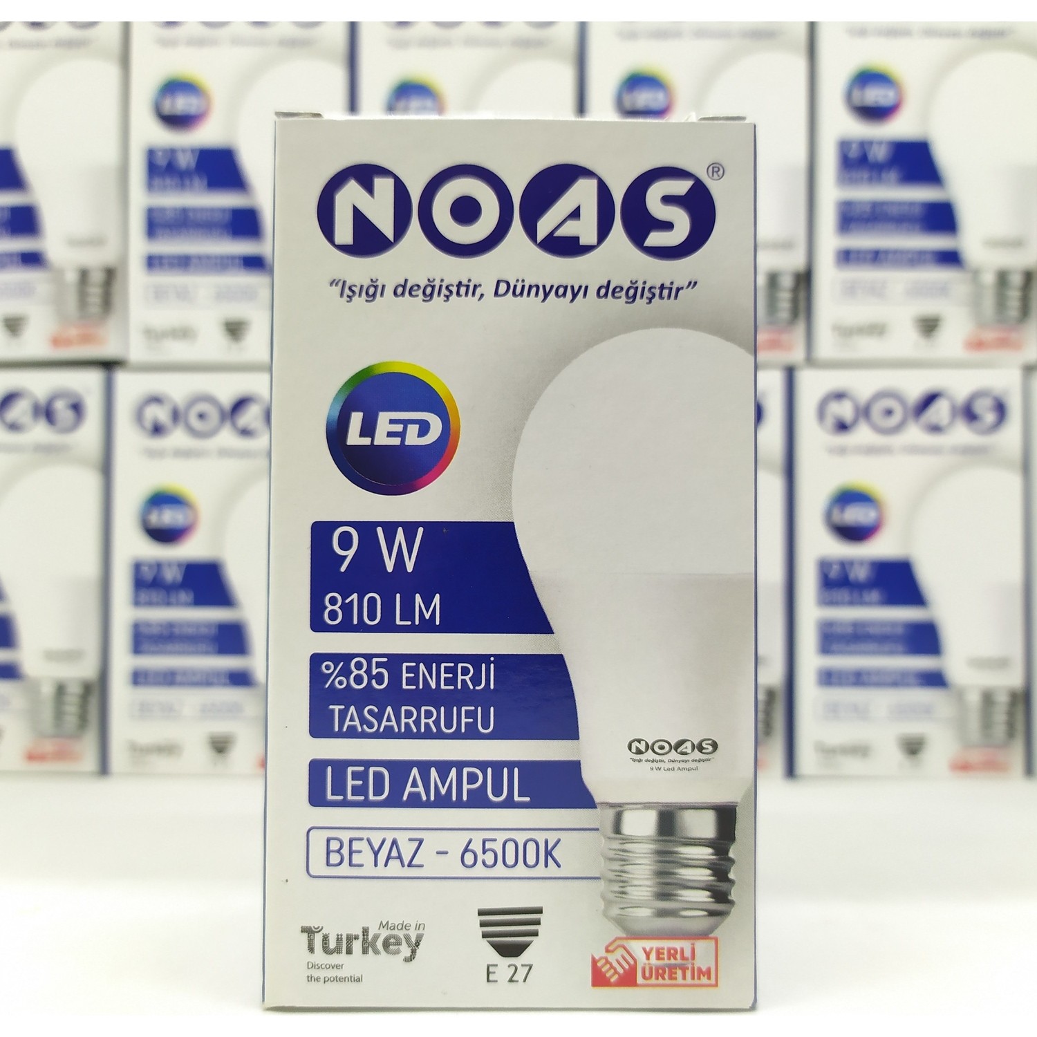 Noas 9W LED Ampul Beyaz Işık 6500K Tasarruflu Ampul